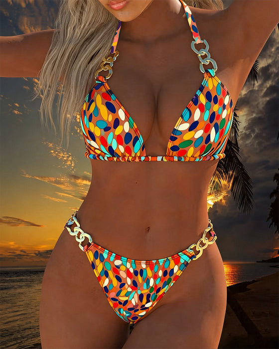 Bikini Metalbælte Design Prik