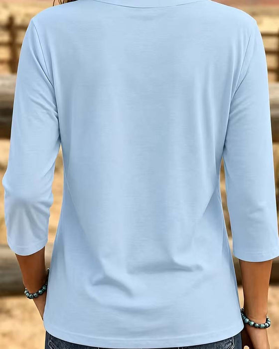 Top Crew Hals Patchwork Asymmetrisk Søm