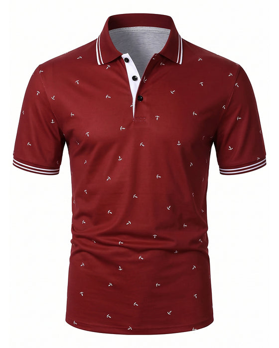 T-Shirt Polo Krave Pil Mønster Casual