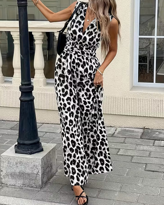 Hoppdragt Leopard Tryk Ærmeløs