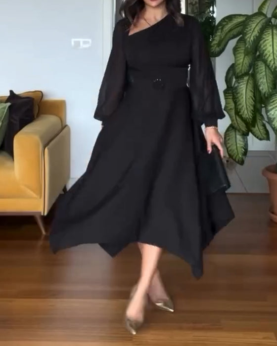 Kjole Beaded Pufærm Talje Talje