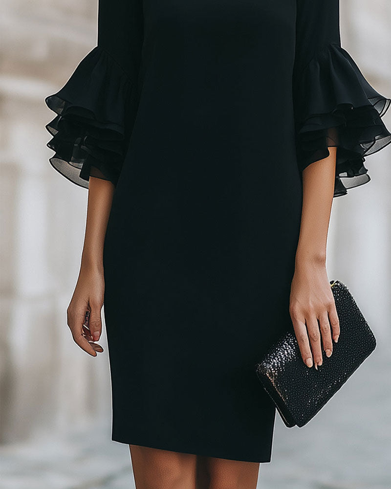 Kjole Lag Udvidet Ærme Slim