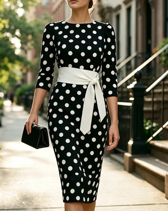 Kjole Snøring Prikket
