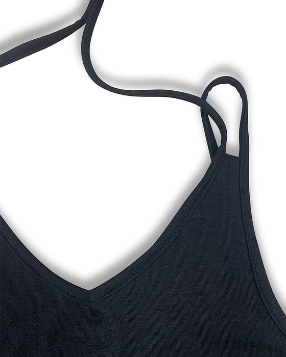 Kjole V-Hals Seler Slukning Trykt