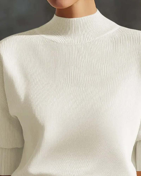 Pullover Halvturtleneck Puffærme