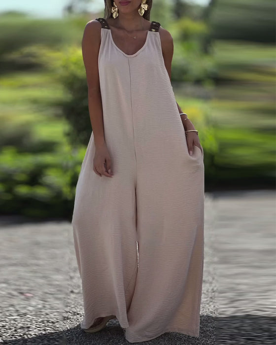 Jumpsuit Ærmeløs Rygsløjfe