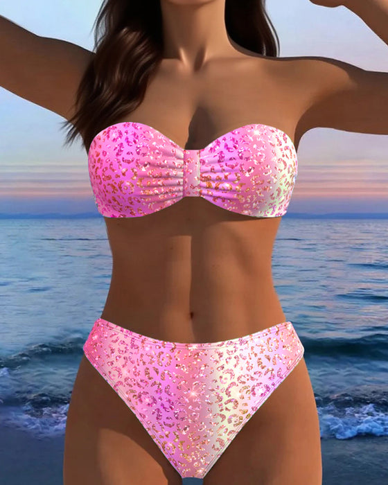 Bikini Leopardprint Bandeau