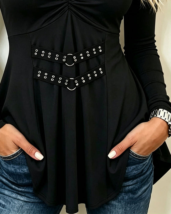 Top Metal Ring Rynket Casual