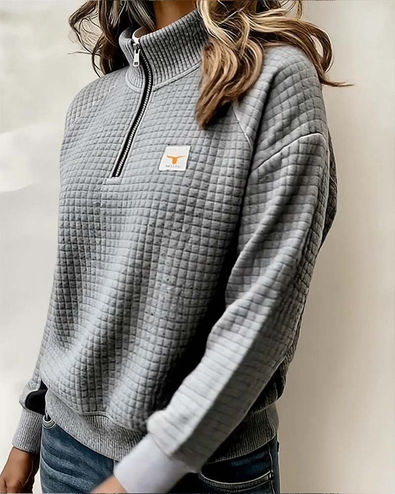 Sweatshirt Stålsætte Vaffel Farveblok