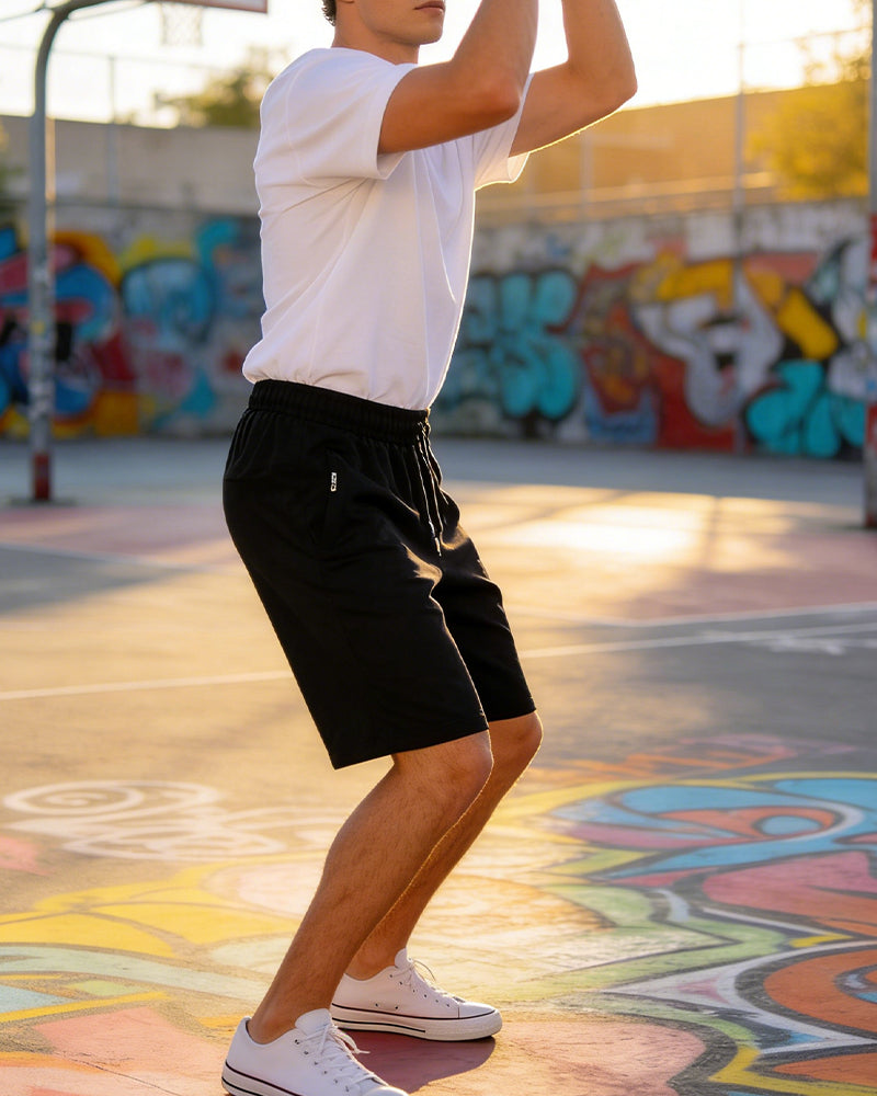 Shorts Herre Ensfarvet Strand