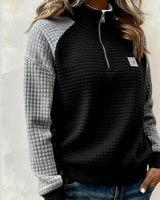 Sweatshirt Stålsætte Vaffel Farveblok