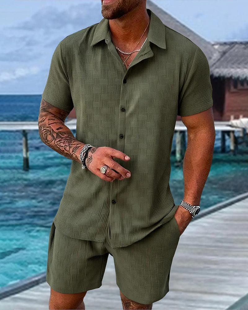 Sætternet Polo Krave Casual Mænd