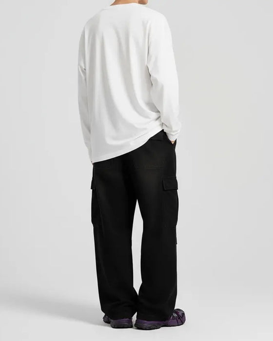 T-Shirt Herre Rund Hals Langærmet Slids