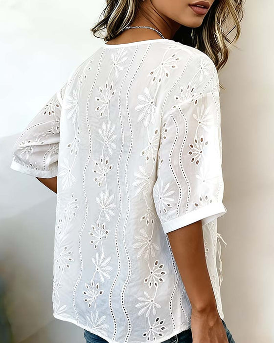 Bluse Side Bind Udskæring