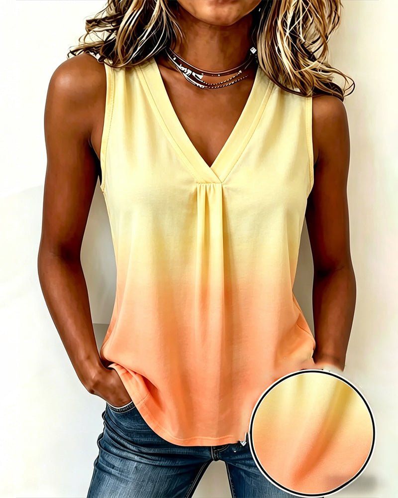 Tank Top Ombre V-Hals
