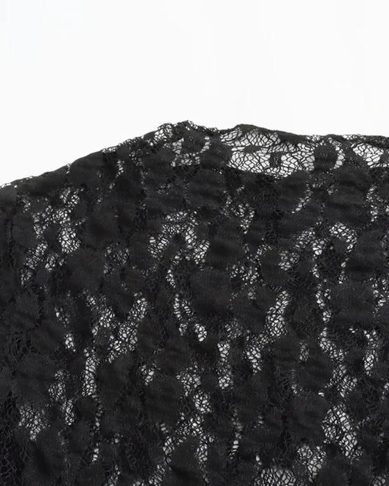 Bodysuit Rundhals Langærmede Kniplinger