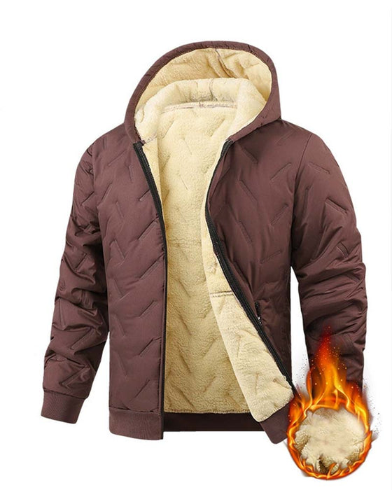 Frakke Med Hætte Fleece Foret