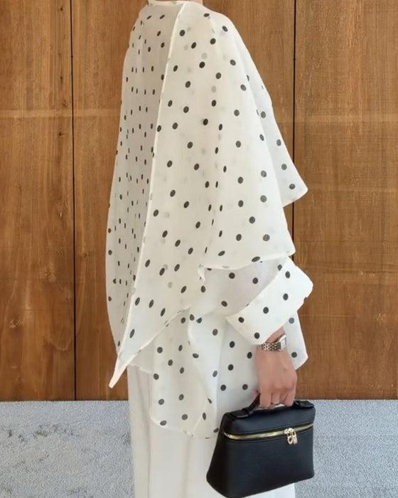 Bluse Polka Dot Uregelmæssig