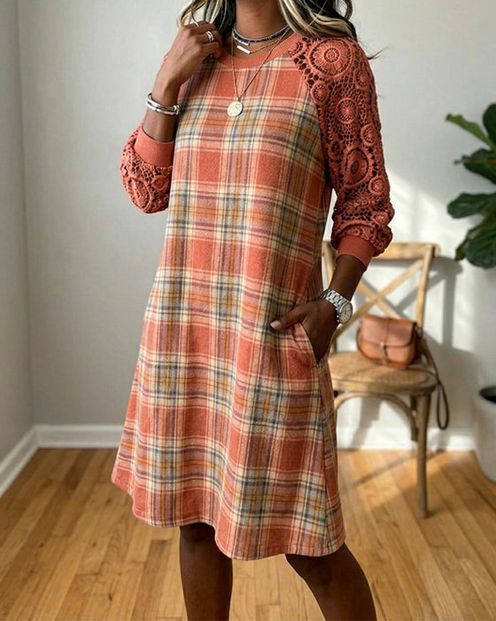 Kjoleterning Blonde Raglan Midi