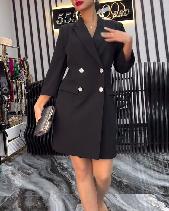 Krave Sløjfe Kjole Dobbeltknap Kostume