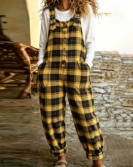 Jumpsuit Ternet Knap Lomme