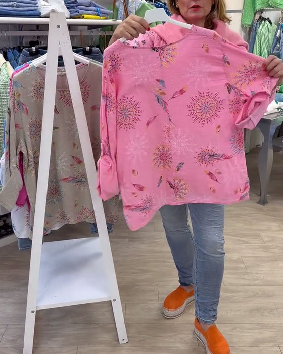 T-Shirt Langærmet Trykt