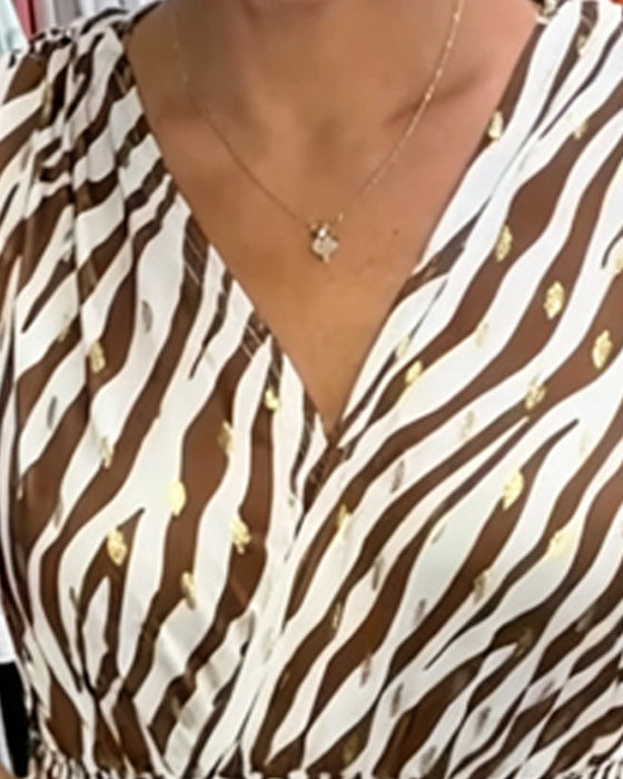 Kjole Bindebånd Ærmeløs Zebra