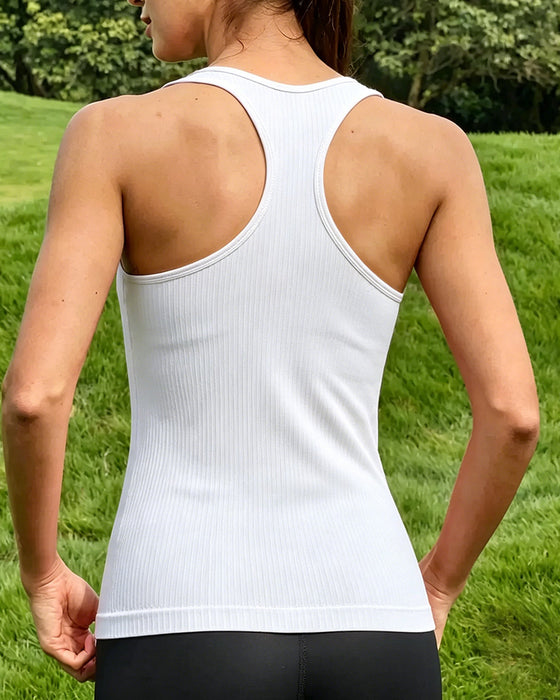 Tank Top Racerback Stolpe Indbygget Bh