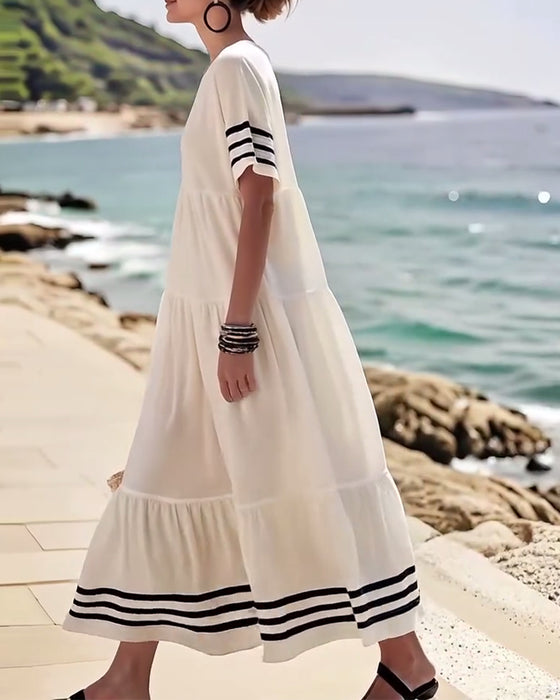 Kjole Moderne Ferie Kortærmet