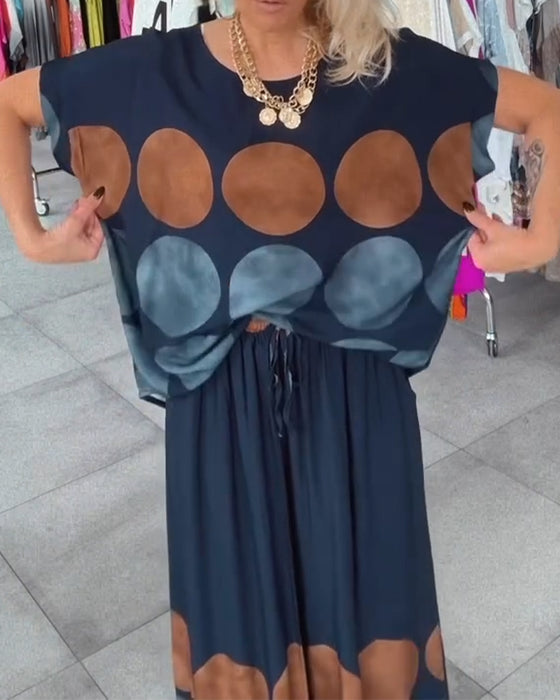 Sæt Street Fashion Afslappet Print Todelt
