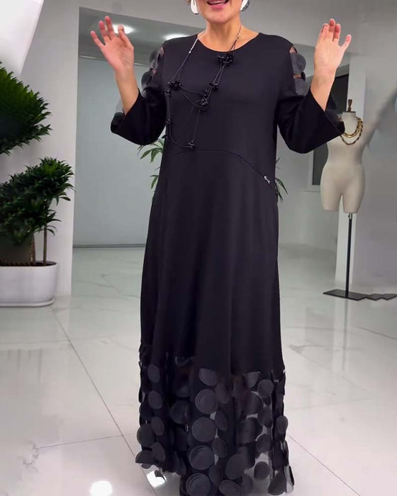 Kjole 3D Broderi Mode