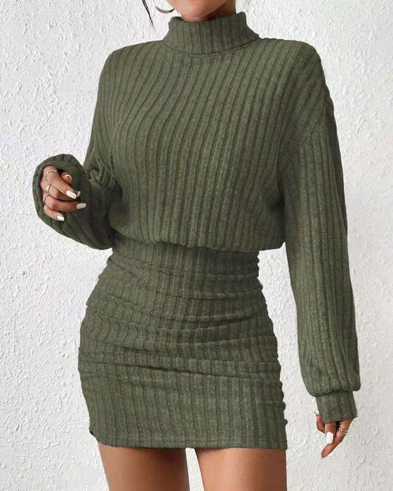 Ribbet Rullekravekjole I Bodycon-Model
