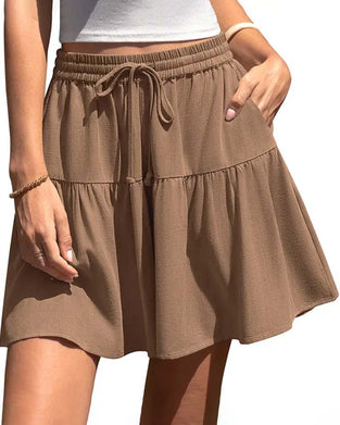 Shorts Ruffle Patchwork Bindebånd