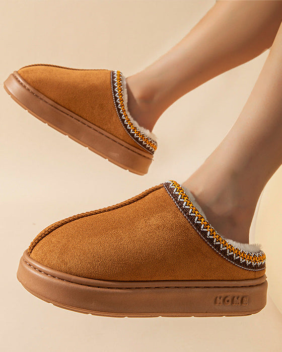 Skridsikre, lette og varme bomuldshjemmesko