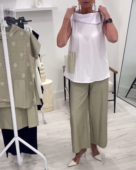 Dragt Ærmeløs Bred Krave Mode