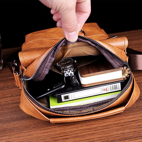 Vintage crossbody og skuldertaske (Herre)