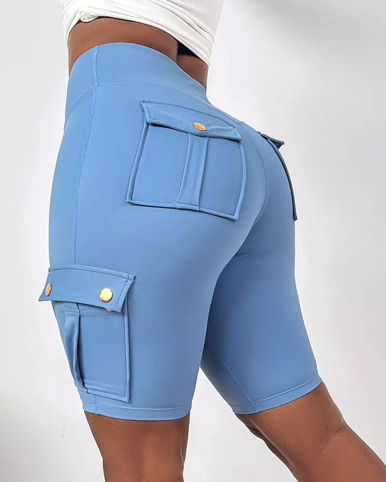 Højtaljede shorts med lommer