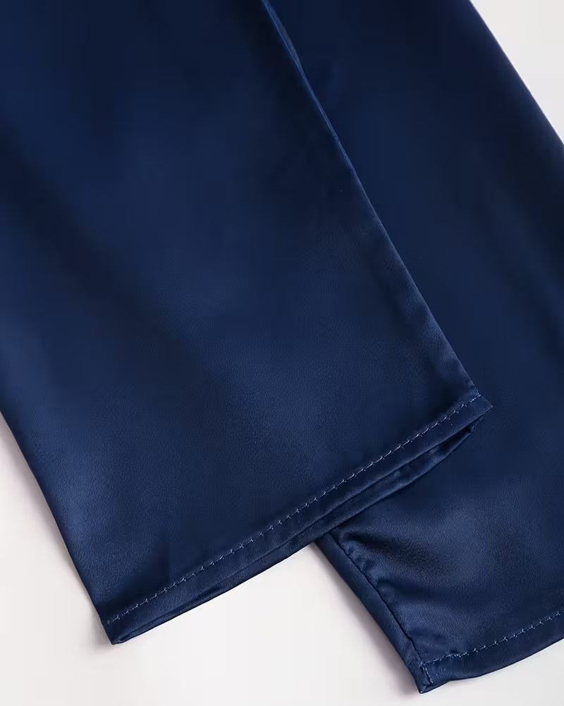 Bluse Lapel Lige Skulder Trykt