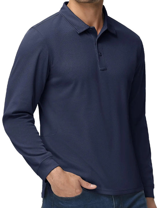 T-Shirt Polo Krave Lang Ærme Afslappet