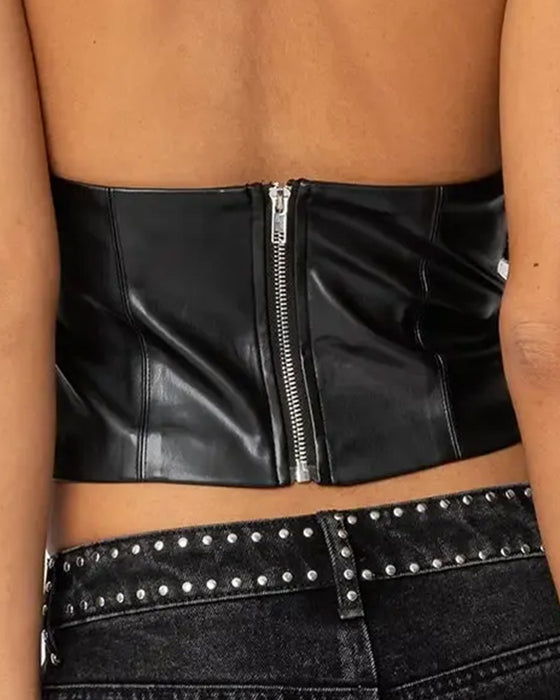 Tank Top Stilfuld Halter V-Hals