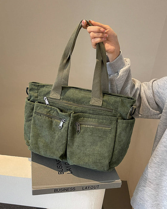 Ensfarvet mulepose i jernbanefløjl