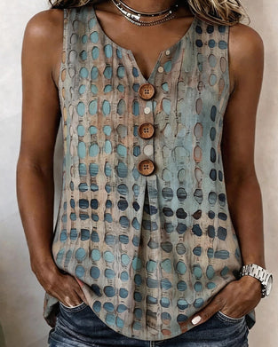 Tank Tops Polka Dot Tryk ærmeløs
