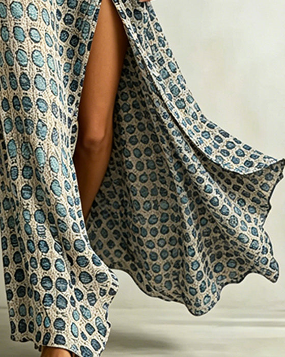 Kjole Off-Shoulder Polka Dot Slids