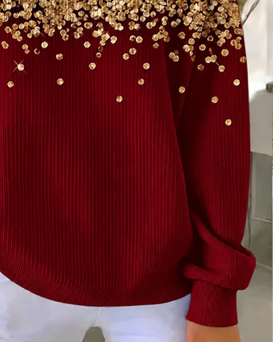 Sweatshirt Leopard Tryk Mode Afslappet