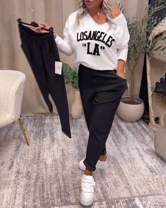 Sorte træningsbukser med lommer