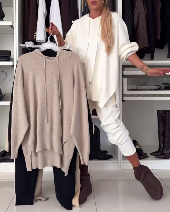 Todelt sæt - ensfarvet sweater og bukser