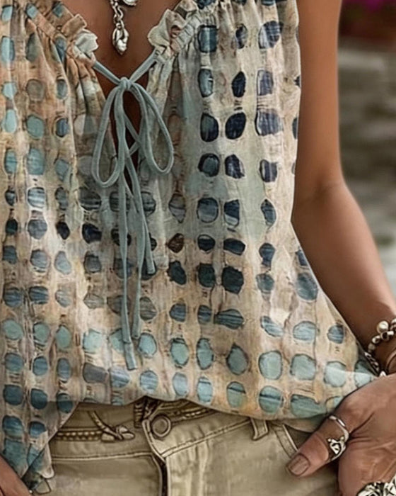 Tank Tops Polka Dot Tryk Rynke