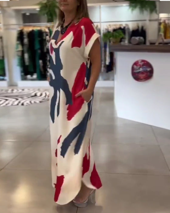 Kjole Kortærmet Trykt