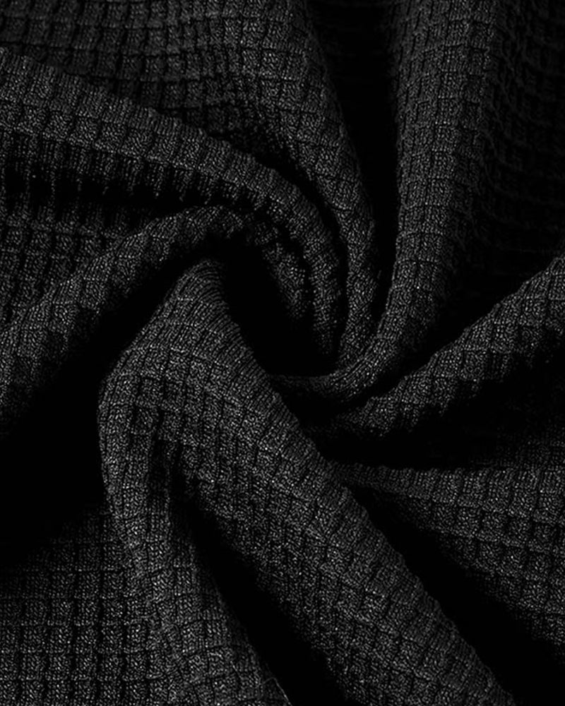 Top Med Vaffelstrik, Raglansærmel Og Farveblokdesign