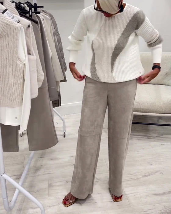 Sweater Crew Neck Komfortabel Casual